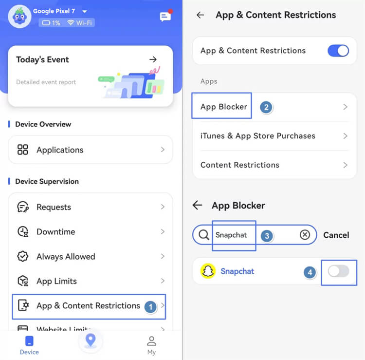 block snapchat on googlepixel
