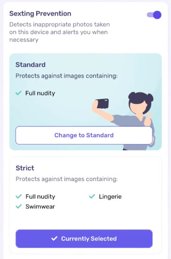 canopy sexting prevention