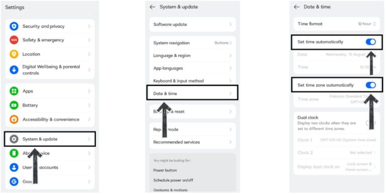 change right date and time
