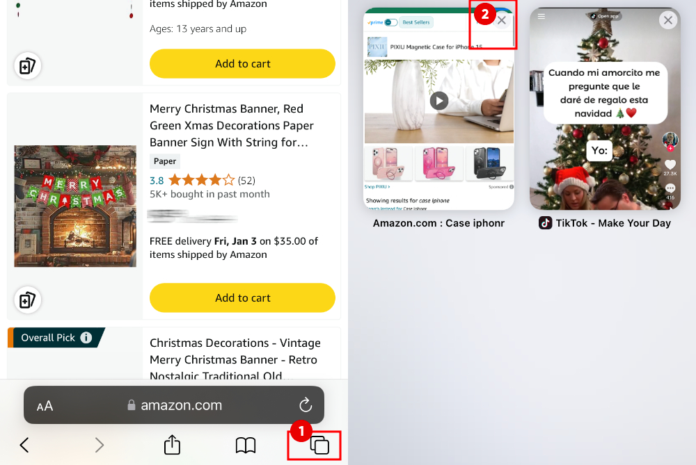 turn off Safari private tab