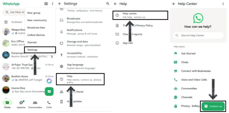 contact whatsapp support