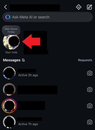 create an instagram note