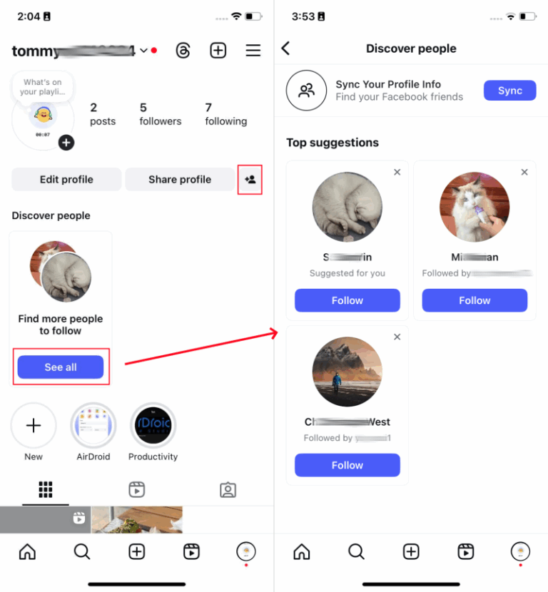 discover Instagram people