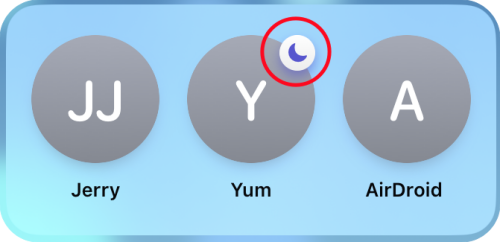 DND icon on contacts widget