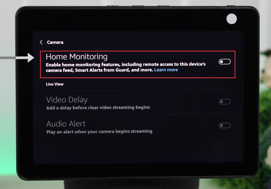 Echo Show home monitoring feature