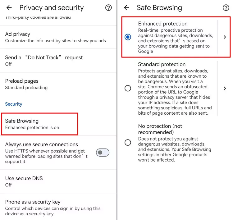 attiva Protezione avanzata