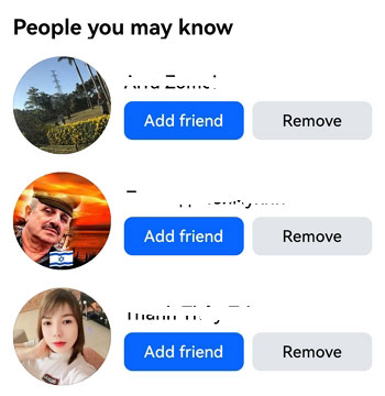 Facebook will display profiles of people in your contact
