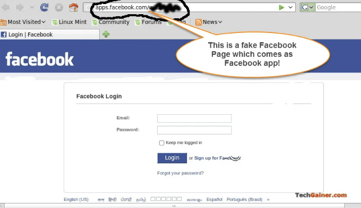 Fake Login Pages Example