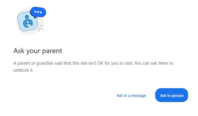 visit ChatGPT on Windows after blocking it in Family Link
