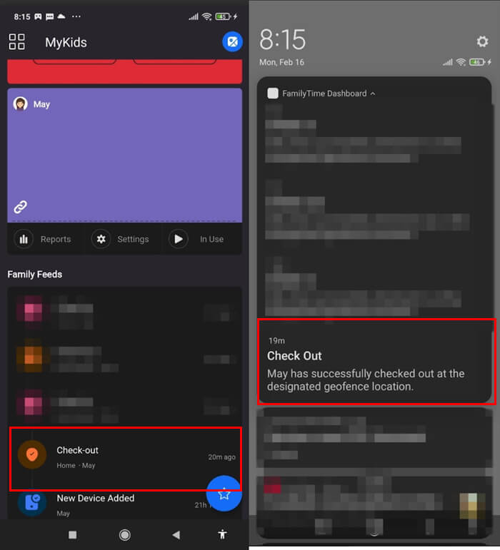 FamilyTime geofencing alerts have a 1-minute delay