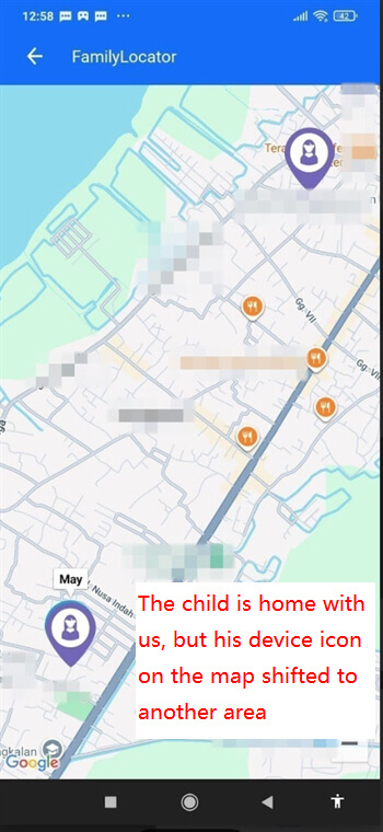 FamilyTime's child location tracking is inaccurate