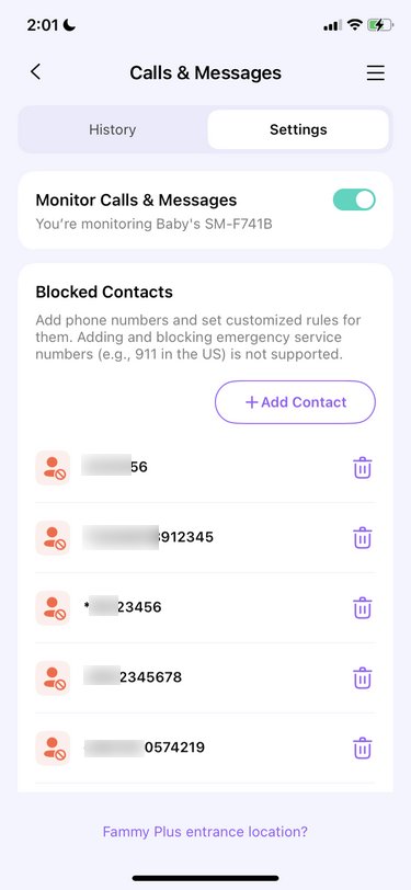 famisafe call and message