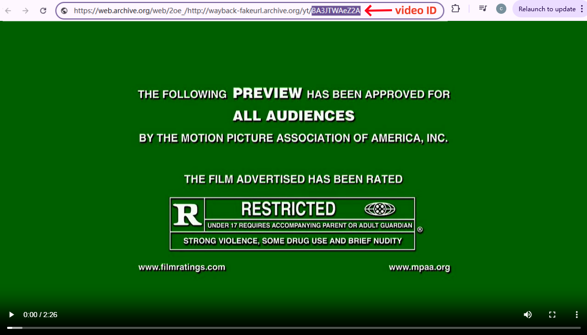 find deleted youtube video with wayback machine