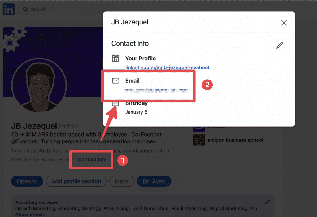 find emails on linkedin 2