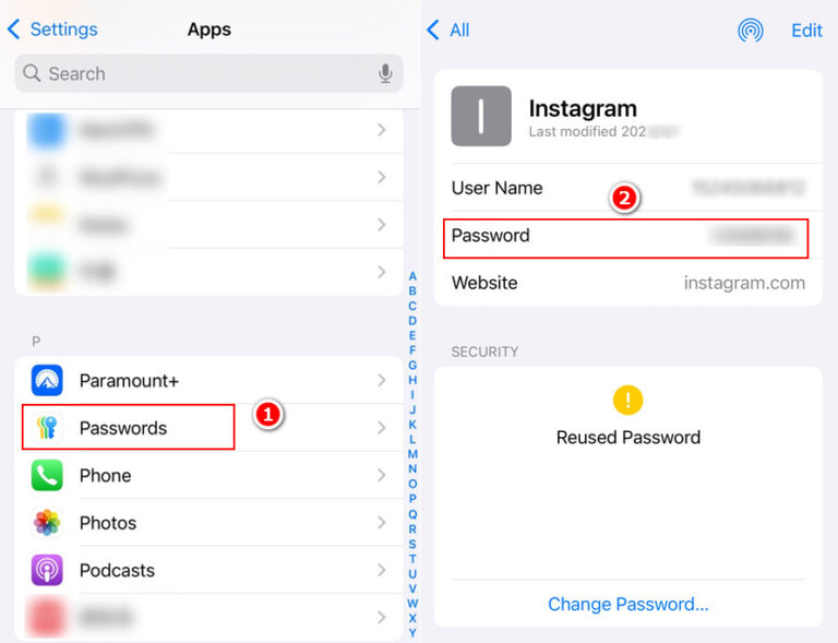 encontrar senha do instagram no safari