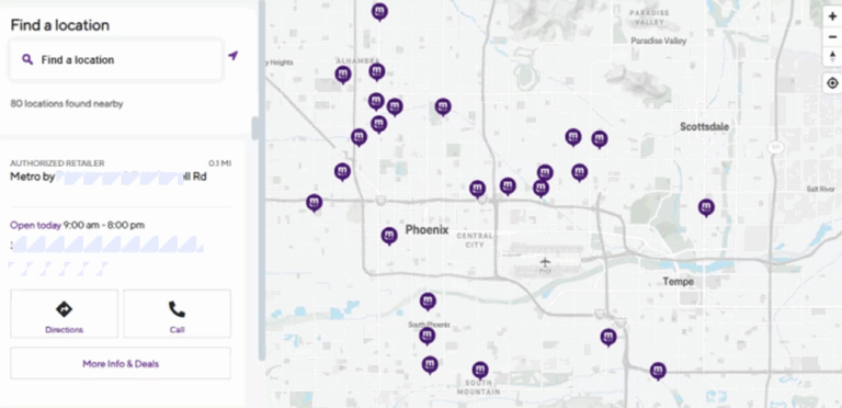 find MetroPCS offline store