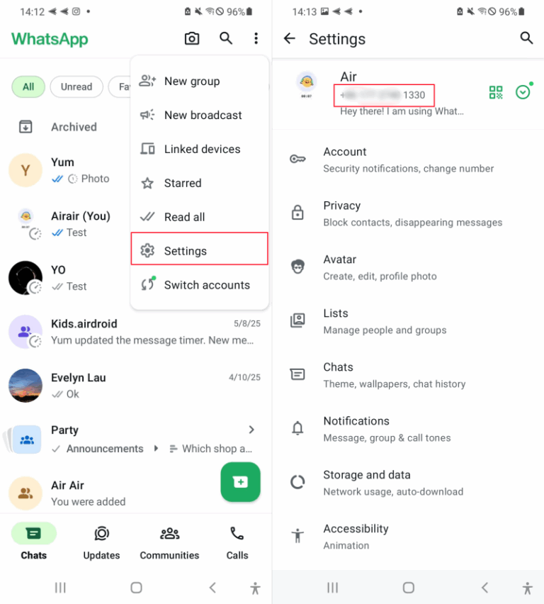 how to find WhatsApp number