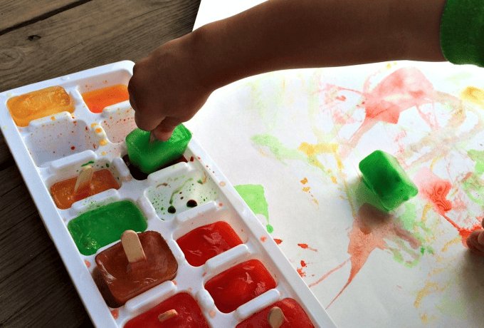 Frozen Paint Cubes Works Display