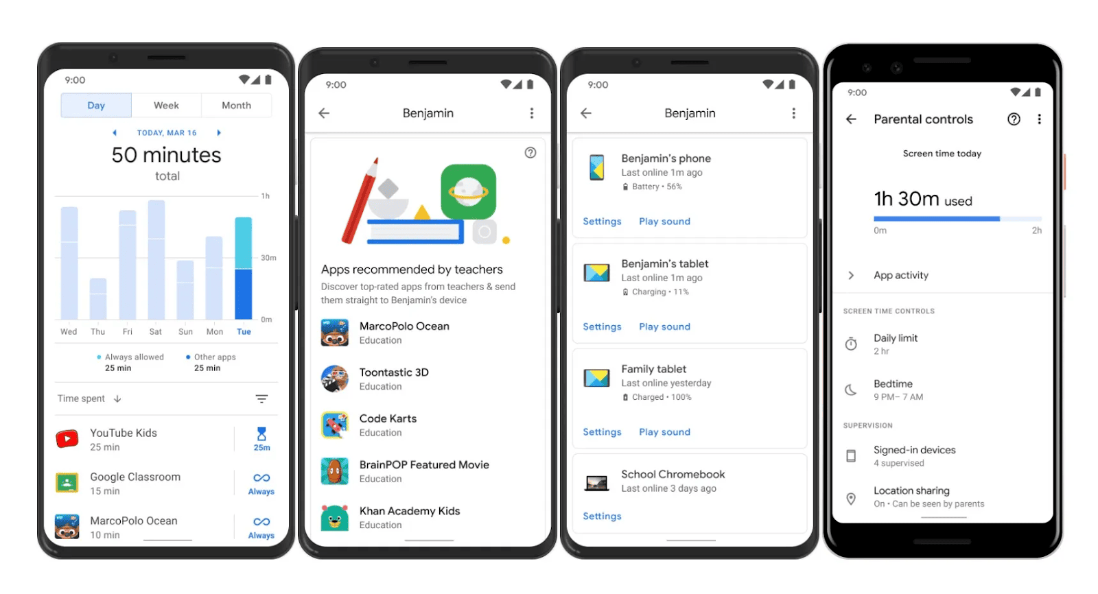 Google Family Link to track kids Android phone