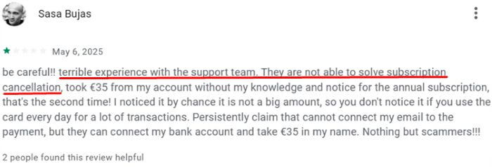 Google Play users have reported that FamilyTime customer service is inefficient in handling subscription cancellations