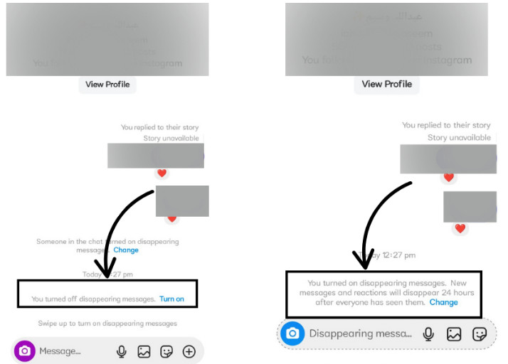 hide instagram messages