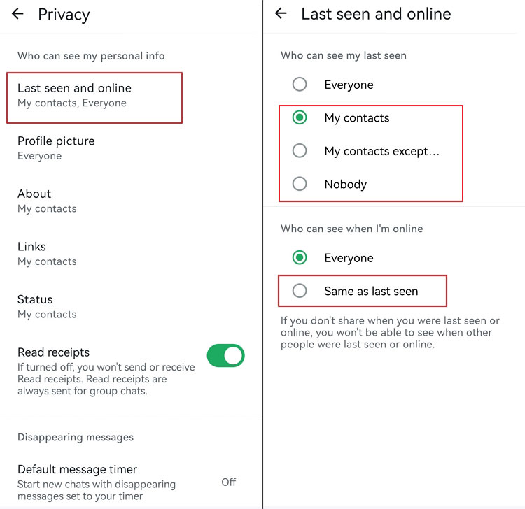hides activity status from strangers on WhatsApp