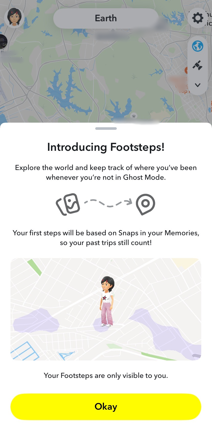 how does Snapchat Footsteps work