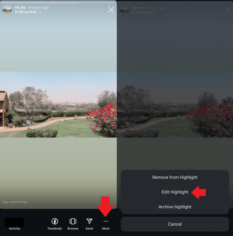 how to edit highlight on instagram