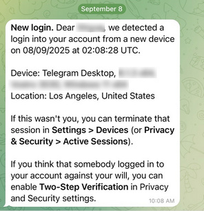 how to prevent telegram hack