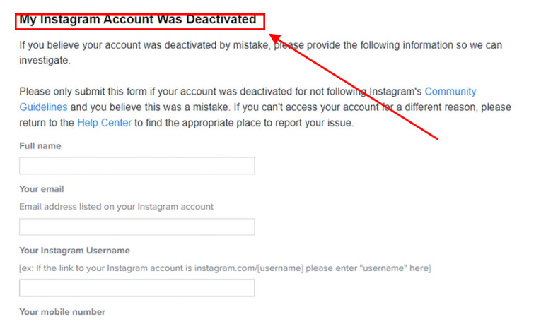 how to recover suspended instagram account