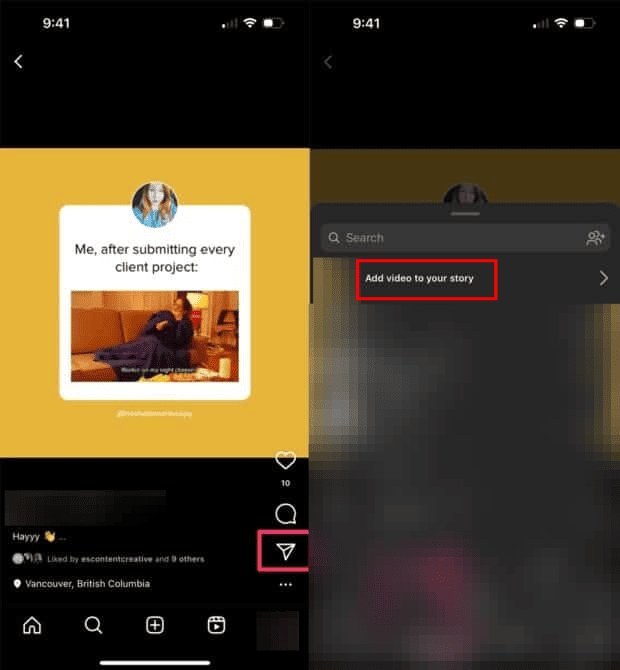 how to repost reels