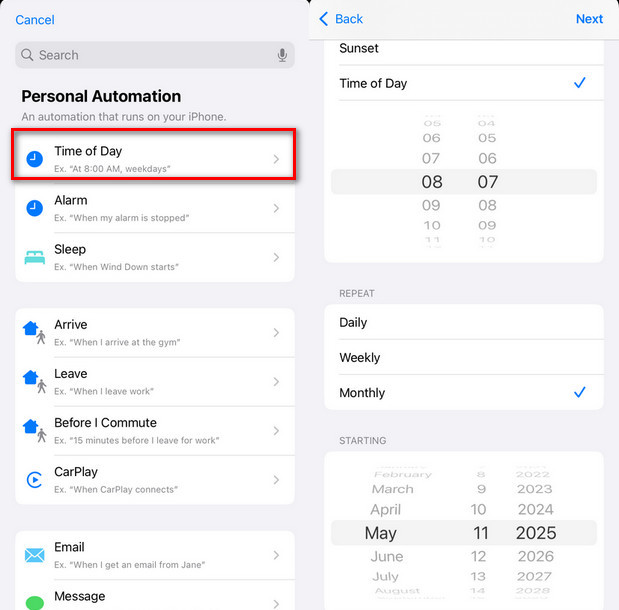 how to schedule a whatsapp message on iphone
