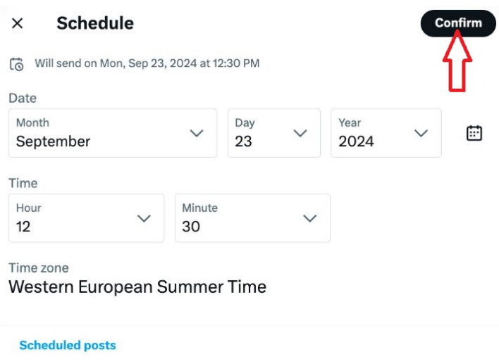 how to schedule tweets on mobile
