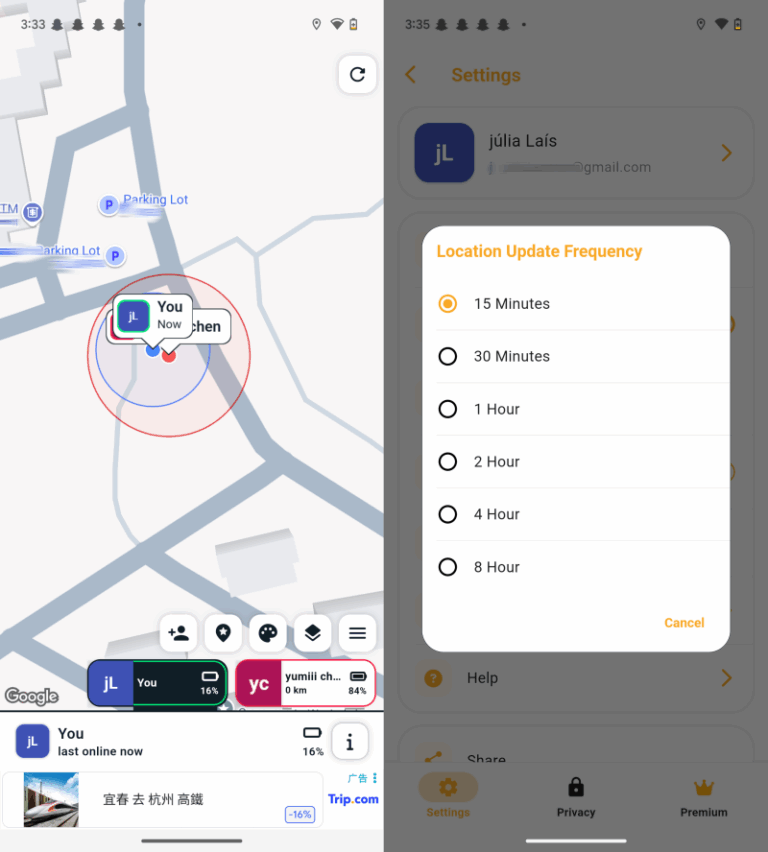 how to use Android Find My Friends app