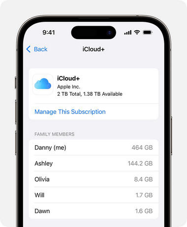 icloud family sharing