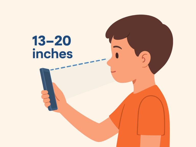 ideal viewing distance for phone