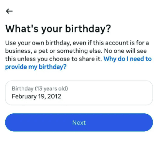 enter the correct birth date