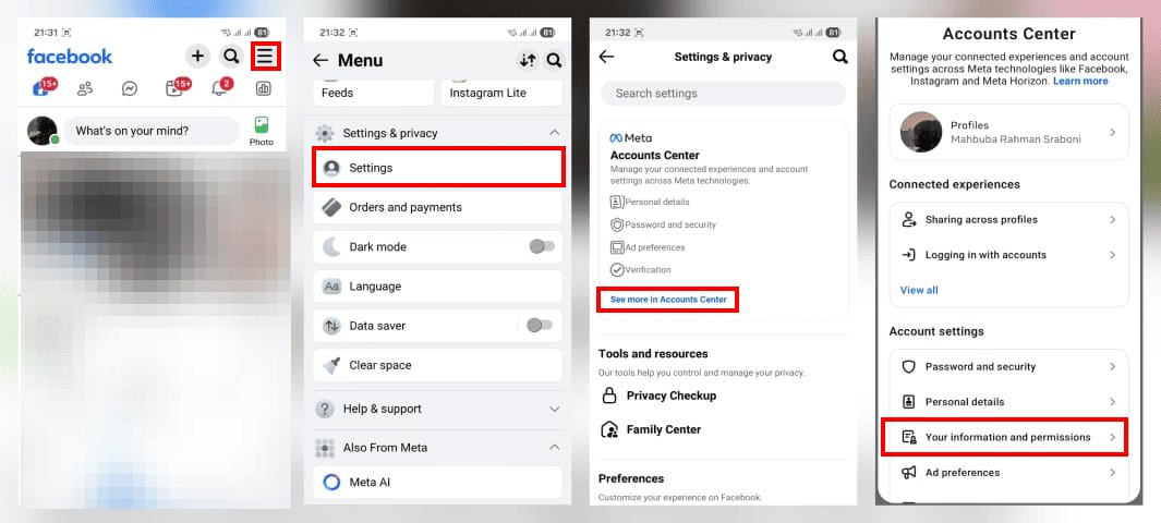 download Ins related data from linked accounts 1