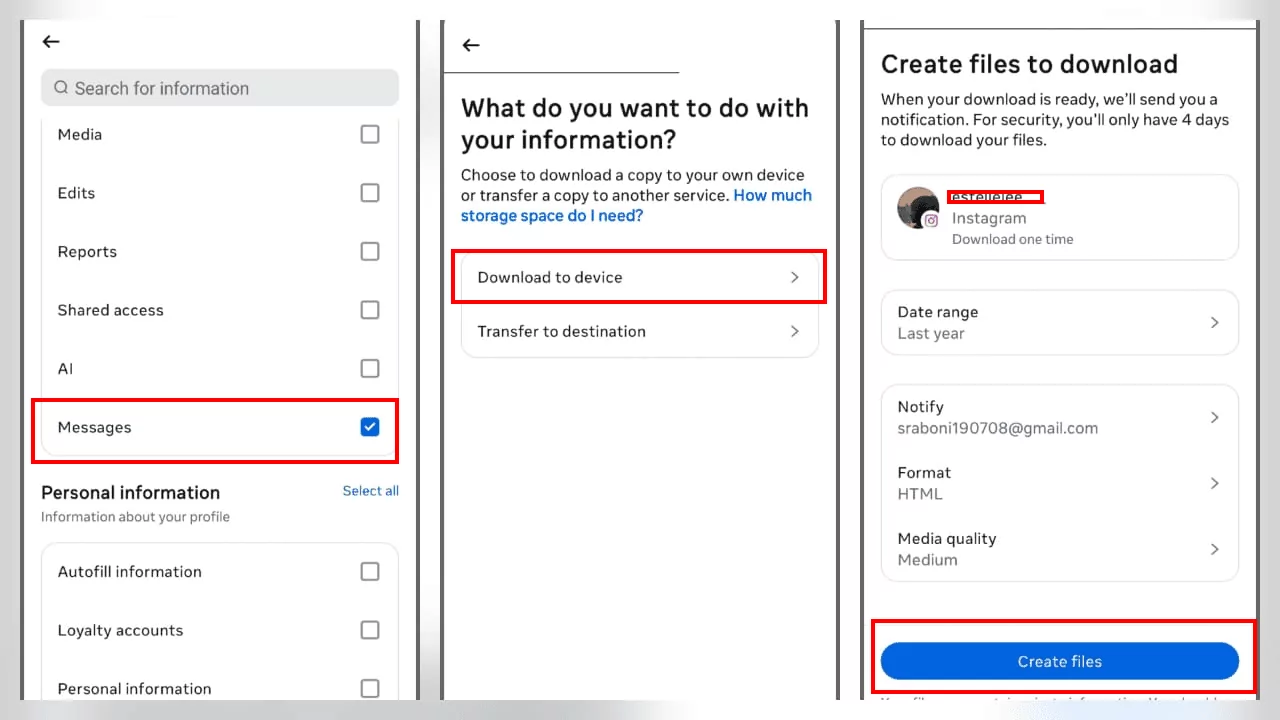 download Ins related data from linked accounts 3