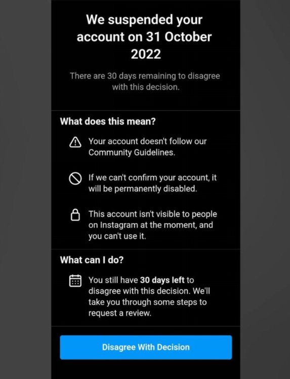 instagram user not found