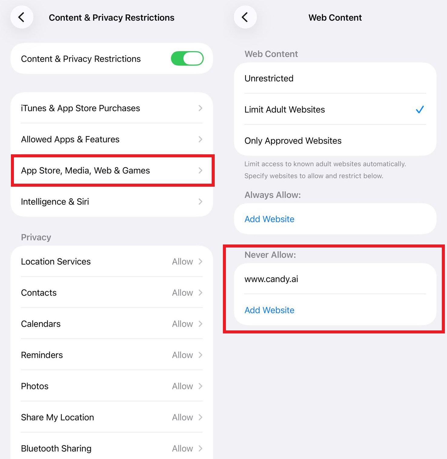 block candy ai on ios