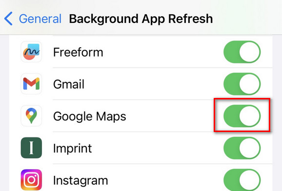 iPhone Google Map not working