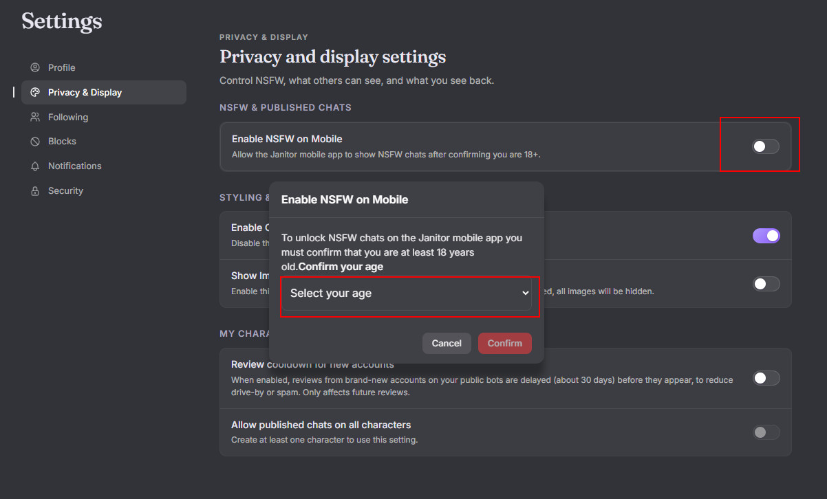 janitor ai content filtering