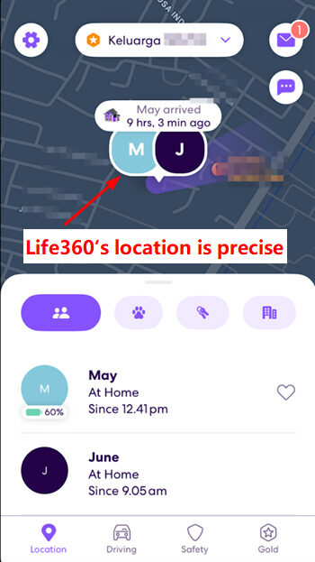 life360 precise location