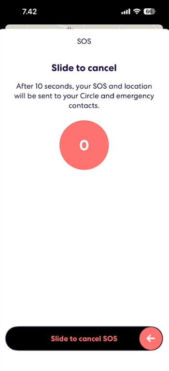 life360 slide to cancel