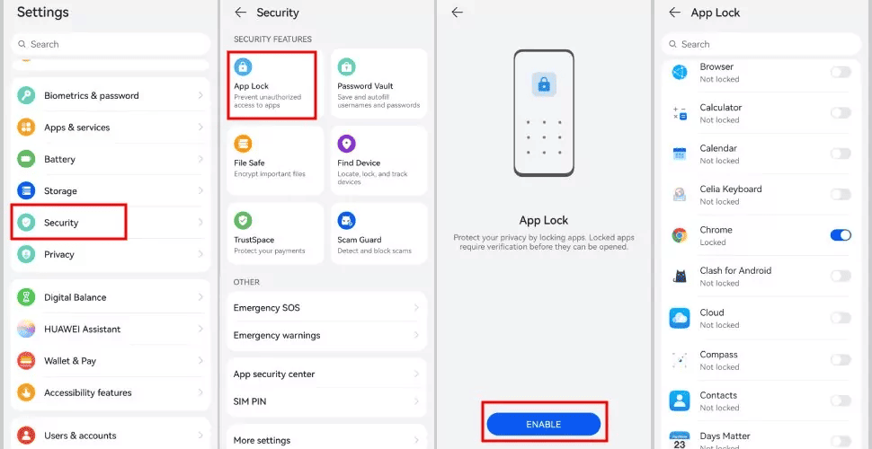Lock Apps on Android devices
