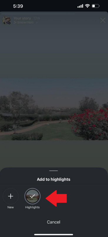make an ig highlight