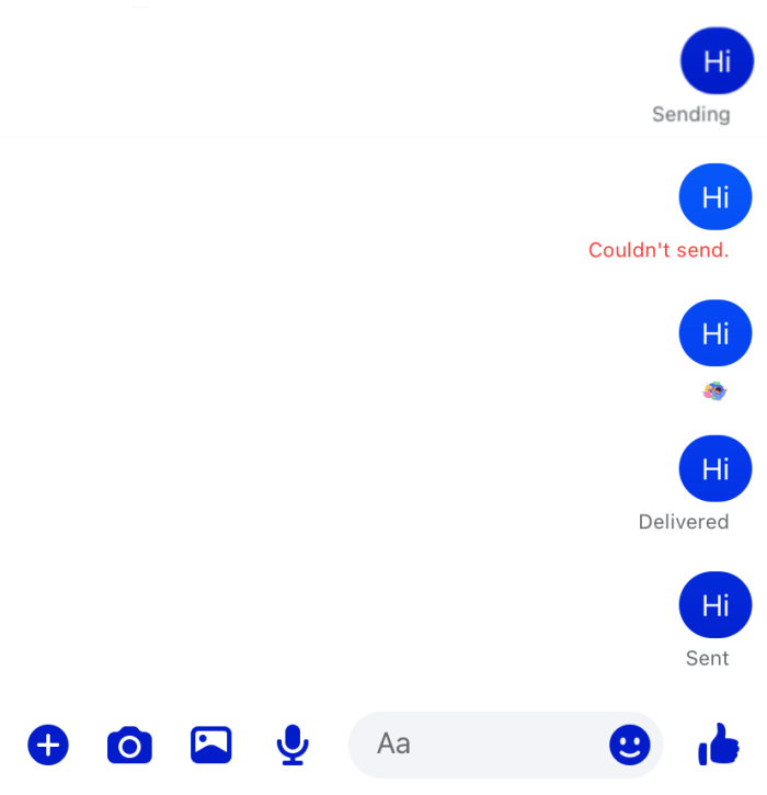 Messenger message status