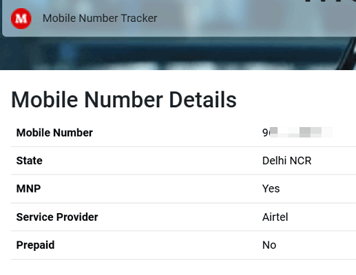 Mobile Number Tracker