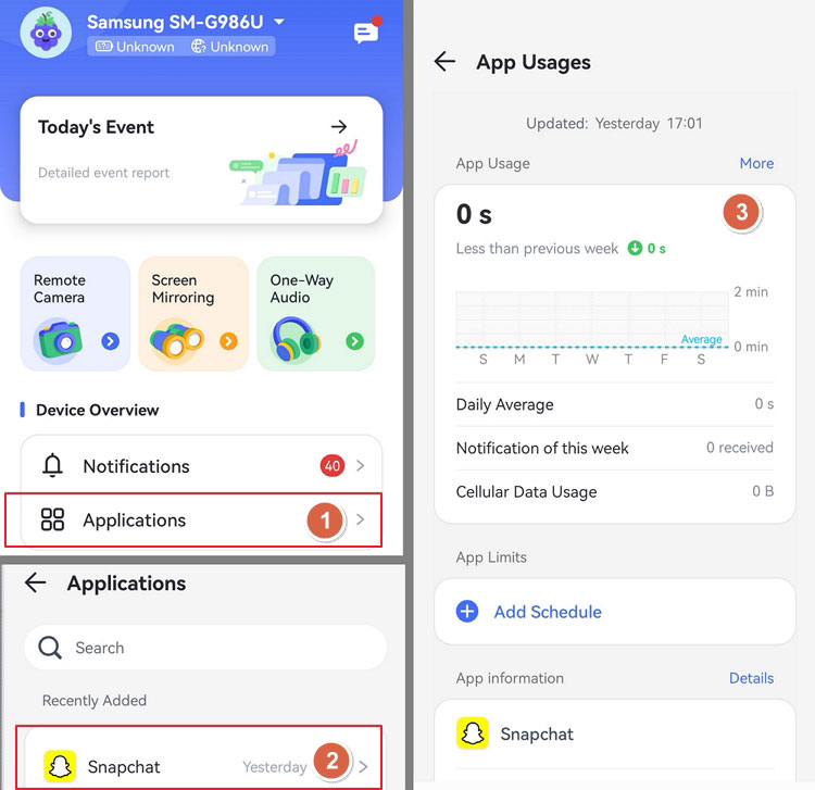 monitor Snapchat usage AirDroid